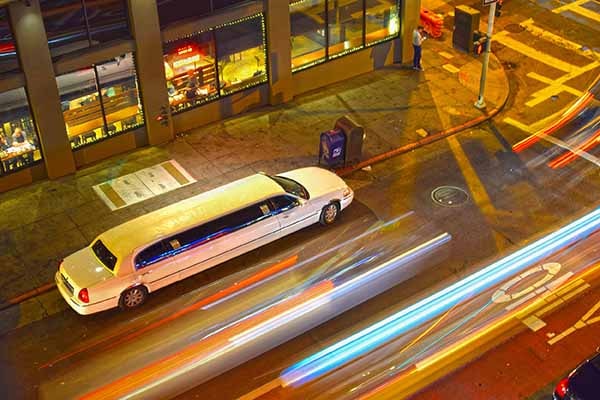 Limo Service Grayslake at night